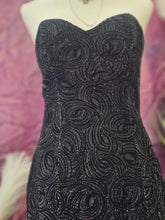 Load image into Gallery viewer, 80s Boned Gothic Dress