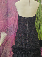 Load image into Gallery viewer, 80s Boned Gothic Dress