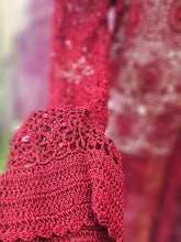 Load image into Gallery viewer, 90s Long Line Crochet Cardigan