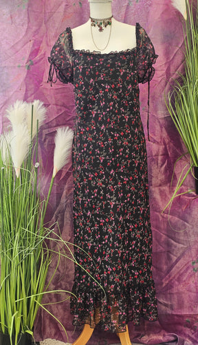 Y2K Floral Milk Maid Maxi Dress