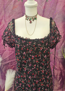 Y2K Floral Milk Maid Maxi Dress