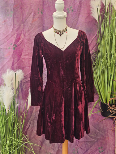80s Crushed Velvet Dress