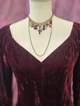 Load image into Gallery viewer, 80s Crushed Velvet Dress