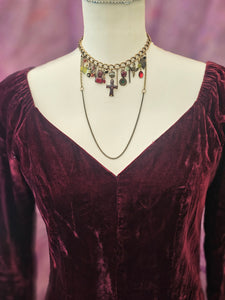 80s Crushed Velvet Dress