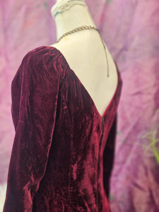 80s Crushed Velvet Dress