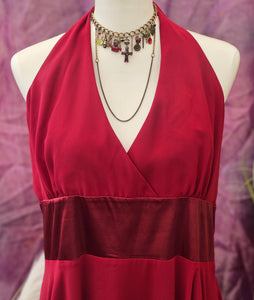 Y2K Boned Halterneck Dress