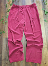 Load image into Gallery viewer, 90s Burgundy Pleated Trousers