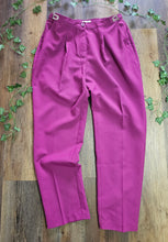 Load image into Gallery viewer, 90s Magenta Pleated Trousers