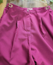 Load image into Gallery viewer, 90s Magenta Pleated Trousers