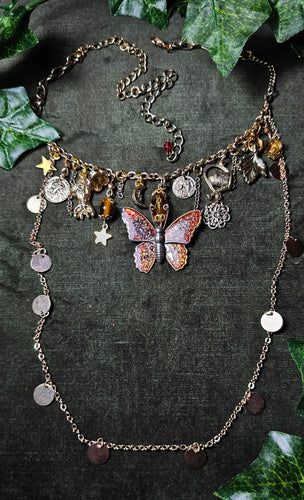 'Autumnal Butterfly' Treasure Charm Choker