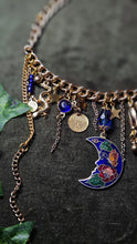 Load image into Gallery viewer, &#39;Blue Moon&#39; Treasure Charm Choker