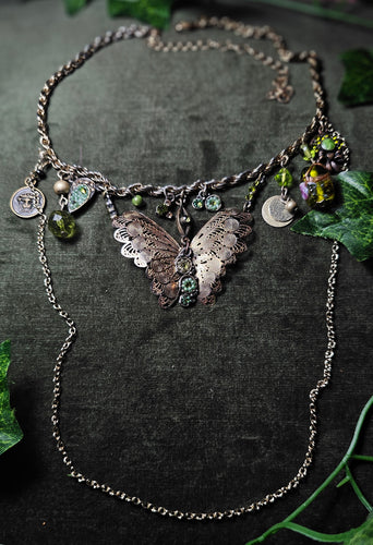 'Garden Butterfly' Treasure Charm Choker