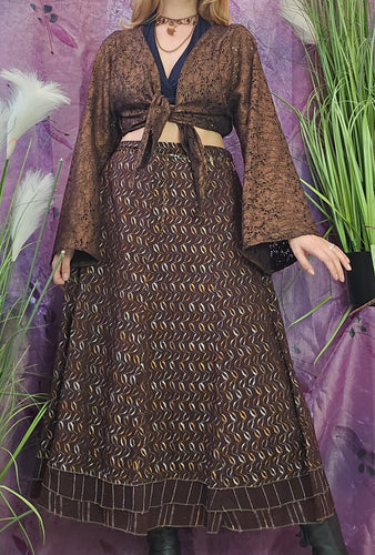 Y2K Textured Autumnal Skirt