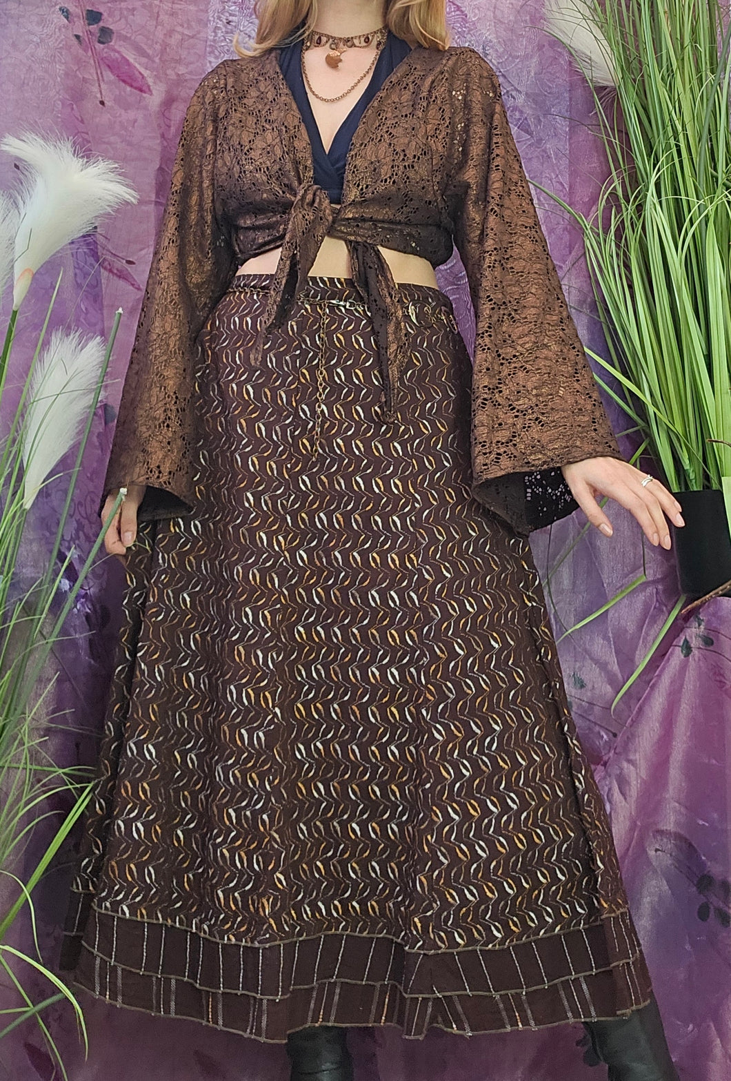 Y2K Textured Autumnal Skirt