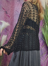 Load image into Gallery viewer, Y2K Beaded Crochet Cardigan