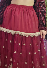 Load image into Gallery viewer, Y2K Burgundy Skirt