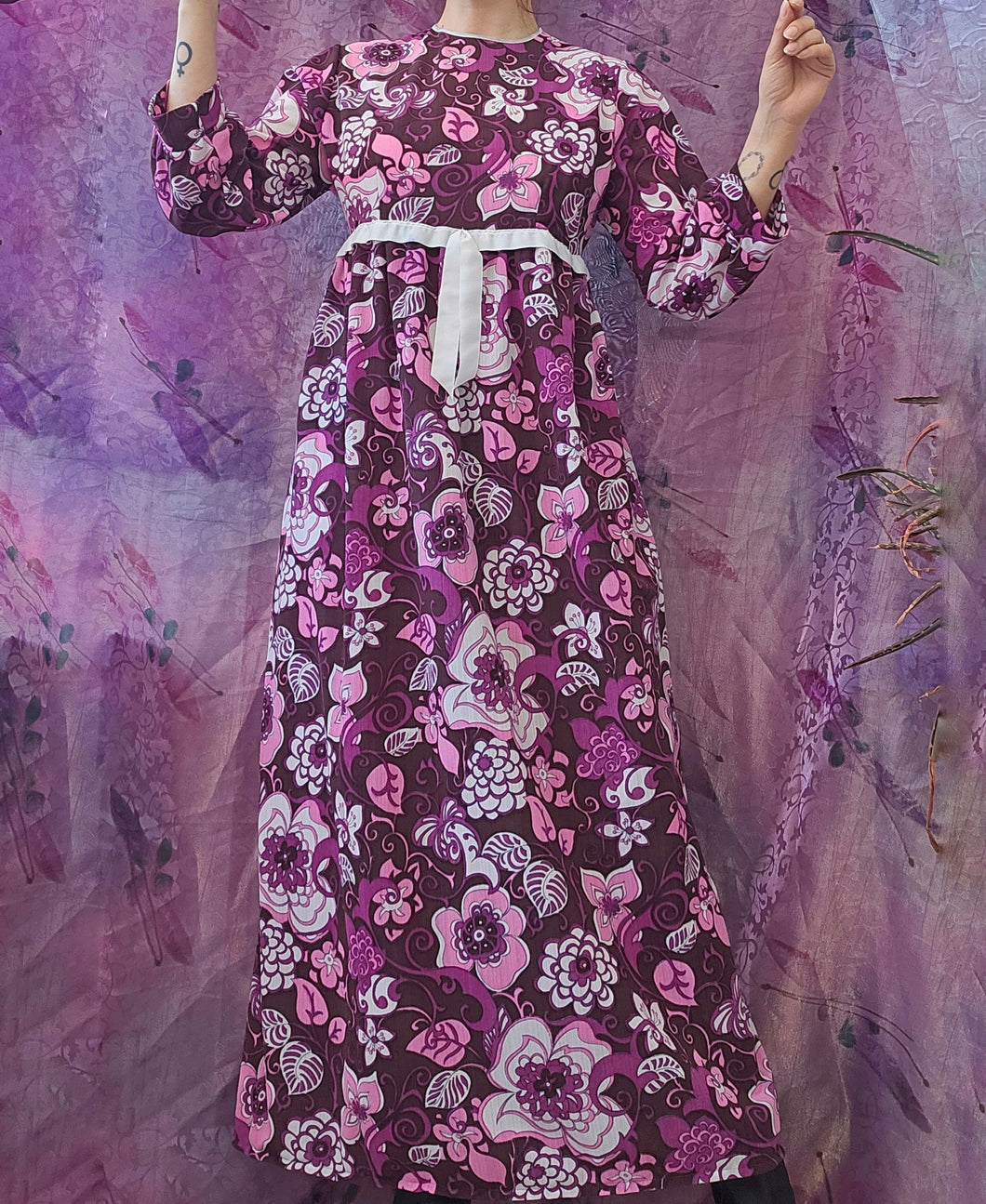 1960s Flower Power Dress