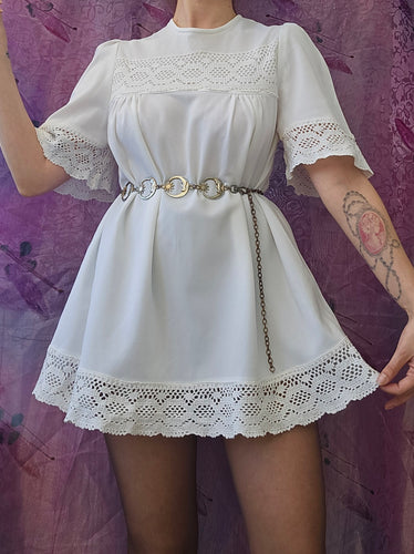 1960s Crochet Detailed Tunic