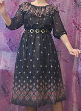 Load image into Gallery viewer, 1970s Tinsel Thread Dress