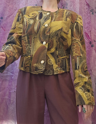 80s Velvet Whimsical Jacket