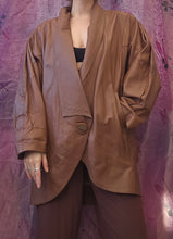 Load image into Gallery viewer, 1980s Brown Leather Jacket