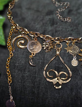 Load image into Gallery viewer, &#39;Old Gold&#39; Treasure Charm Choker