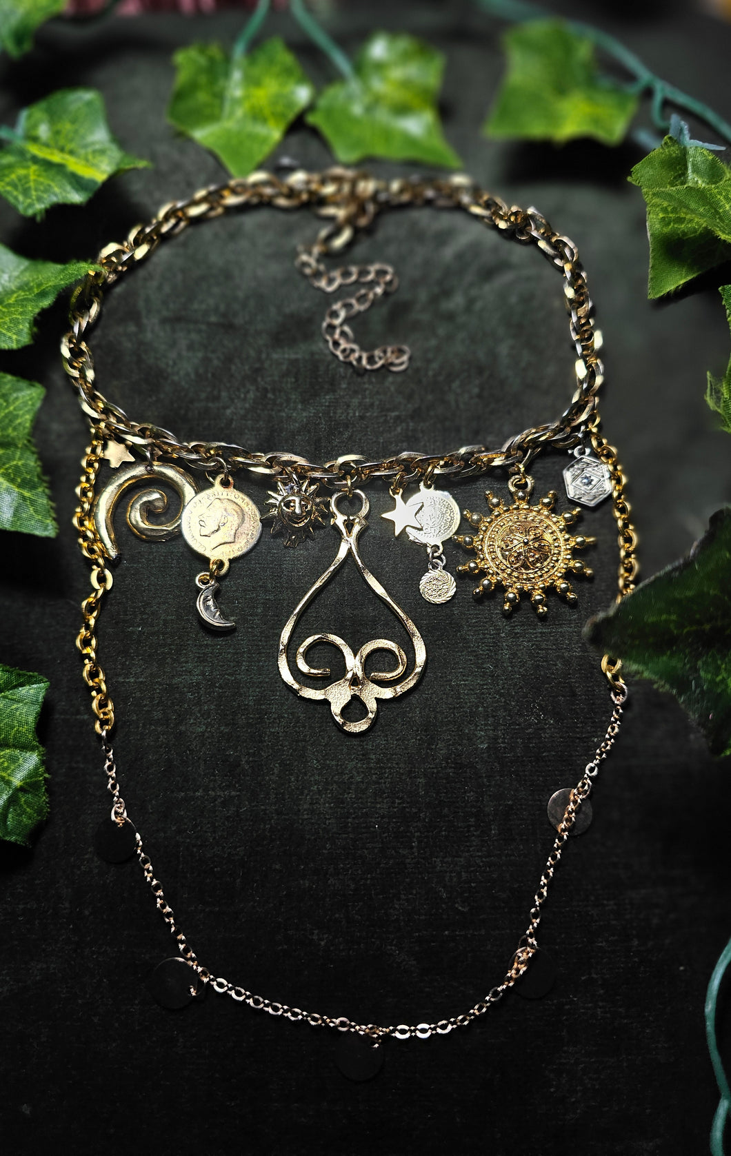 'Old Gold' Treasure Charm Choker