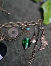 Load image into Gallery viewer, &#39;Green Heart&#39; Treasure Charm Choker