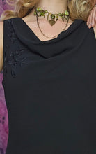 Load image into Gallery viewer, 90s Fringe Cowl Neck Dress