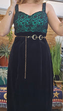 Load image into Gallery viewer, 80s Gothic Velvet Dress