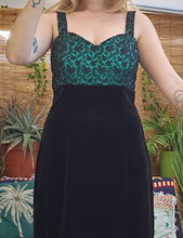 Load image into Gallery viewer, 80s Gothic Velvet Dress