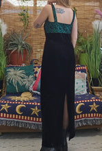 Load image into Gallery viewer, 80s Gothic Velvet Dress