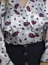 Load image into Gallery viewer, 80s Paisley Blouse