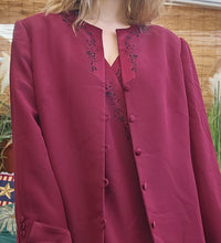 Load image into Gallery viewer, 90s Burgundy Suit