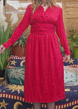 Load image into Gallery viewer, 80s Silk Peplum Dress