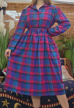 Load image into Gallery viewer, 90s Plaid Academia Dress