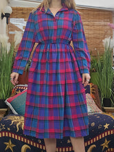 Load image into Gallery viewer, 90s Plaid Academia Dress