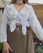 Load image into Gallery viewer, 90s Ruffle Blouse
