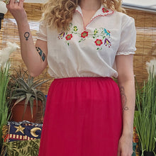 Load image into Gallery viewer, Vintage Embroidered Peasant Blouse
