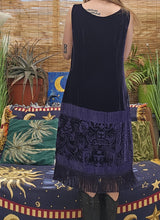 Load image into Gallery viewer, Y2K Velvet Fringe Dress