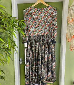 Rose Drindl Cottagecore Dress
