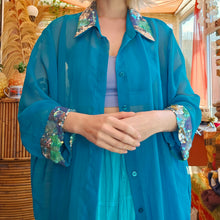 Load image into Gallery viewer, 90s Semi Sheer Blouse