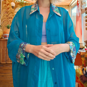 90s Semi Sheer Blouse