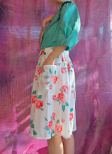 Load image into Gallery viewer, 90s Rose Print Cottage Skirt