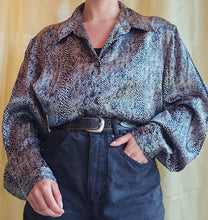 Load image into Gallery viewer, 90s Snake Print Blouse
