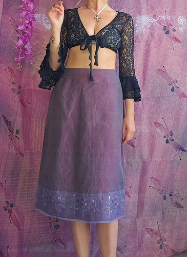 Y2K Iridescent Midi Skirt