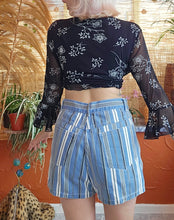 Load image into Gallery viewer, 90s Pinstriped Denim Shorts
