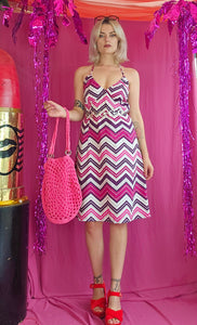 Y2K Beach Barbie Halter Dress