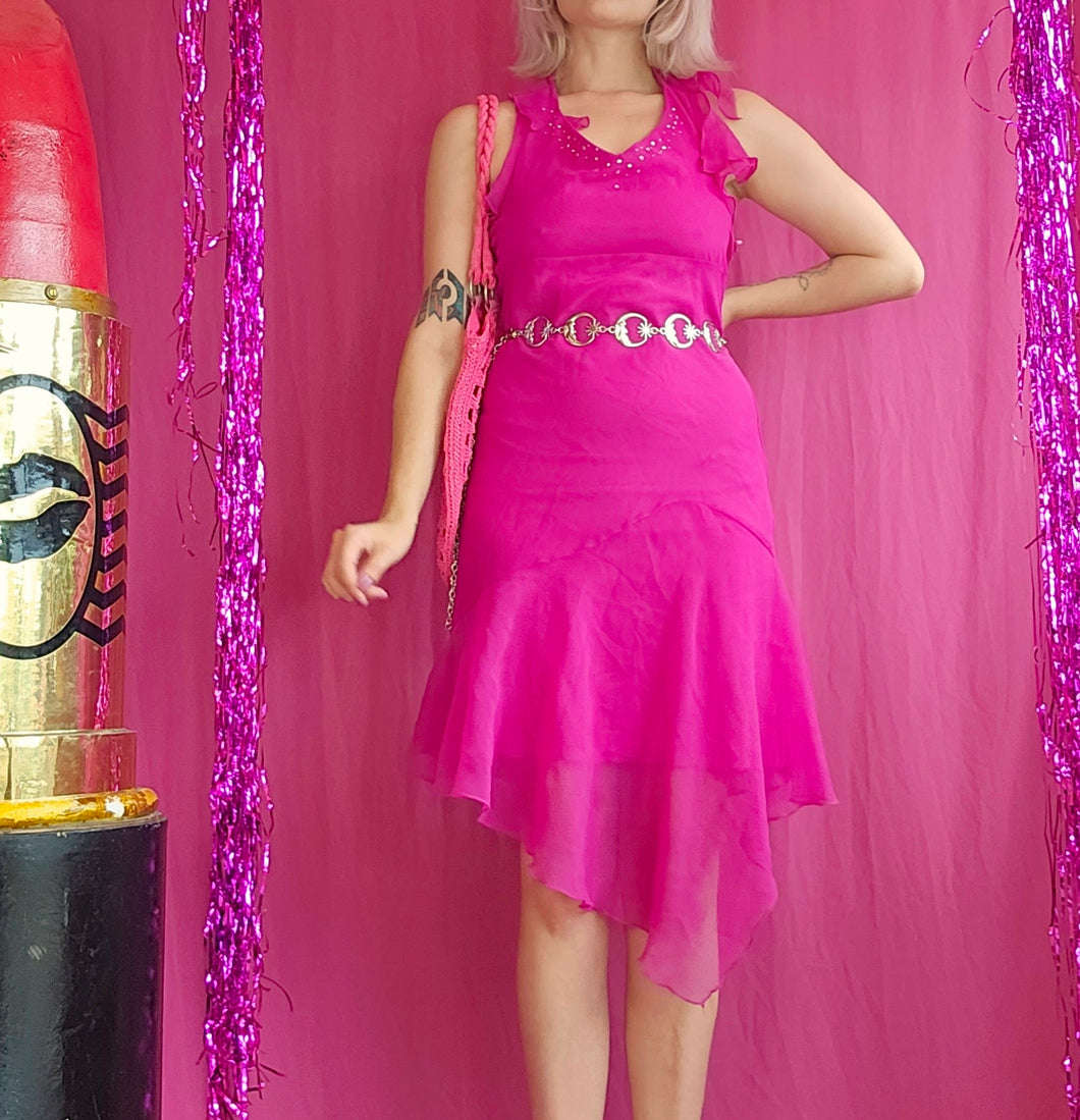 Y2K Barbie Halter Dress