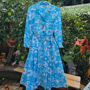 1970s Flower Power Summer Dress